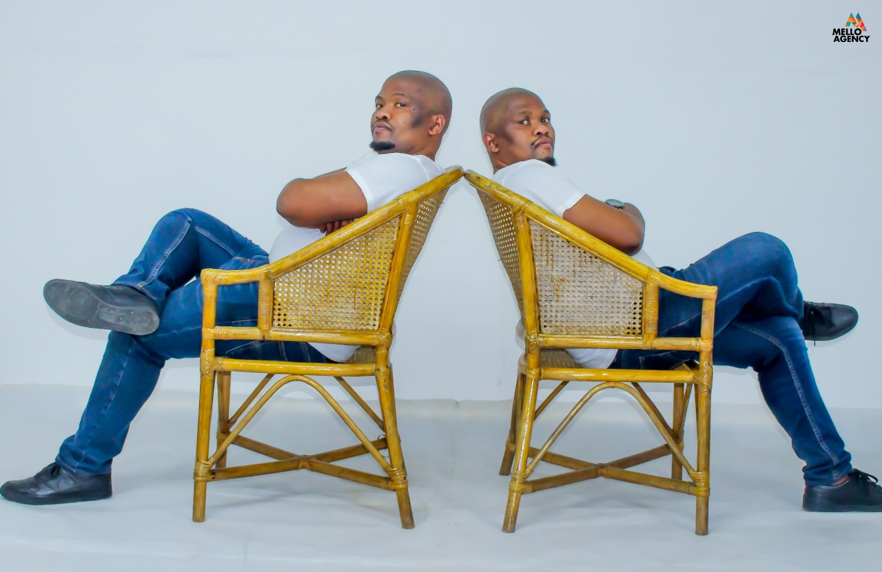 Adhesive Twins duo portrait